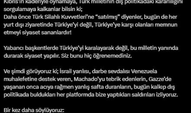 AK Parti'li İnan: Kıbrıs'ın seçim sonuçlarını siyasi hesaplarınıza alet etmeye kalkamazsınız