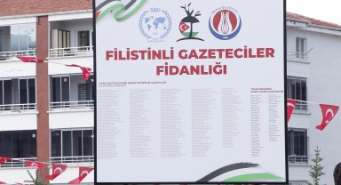 Ankara'da Filistinli şehit gazeteciler anısına fidanlık oluşturuldu