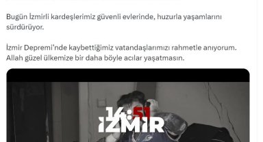 Bakan Kurum'dan İzmir depreminin yıl dönümüne ilişkin paylaşım