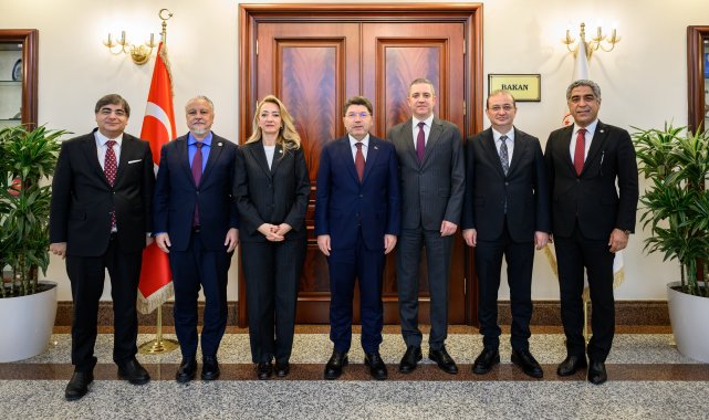 Bakan Tunç, TBB Başkanı Sağkan'ı kabul etti