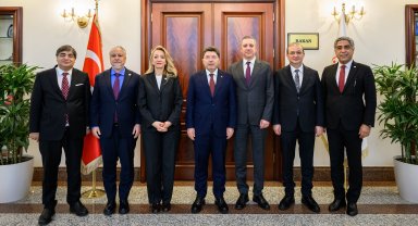 Bakan Tunç, TBB Başkanı Sağkan'ı kabul etti