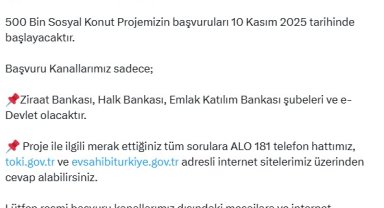 Bakanlıktan 'Yüzyılın Konut Projesi' ile ilgili dolandırıcılık uyarısı