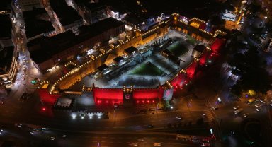 Büyükşehir Belediyesi'nden, Kayseri Kalesi'ne LED aydınlatma