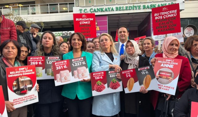 CHP Kadın Kolları'ndan 'Boş tencereni al, sen de gel; yoksulluğa boyun eğmeyen kadınlarla yürü' eylemi