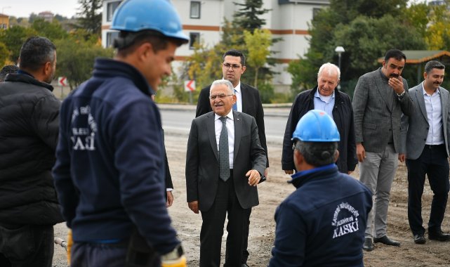 Hacılar-Kayseri Caddesi'nde 100 milyon TL'lik yol çalışması