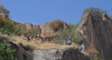 Ihlara Vadisi'nde sonbahar yoğunluğu