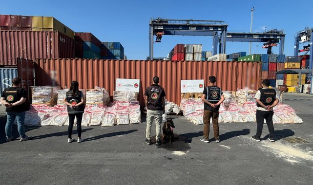 Konteynerde 1,7 ton fosil ununa emdirilmiş kokain ele geçirildi