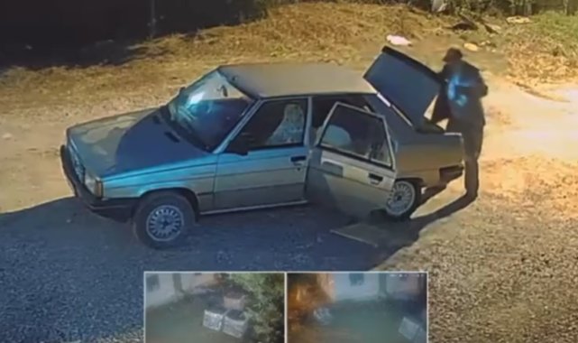 Polatlı'da inşaattan kablo hırsızlığı kameraya yansıdı