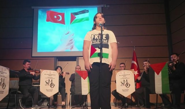Sivas'ta Filistinli çocuklar için şarkı bestelendi