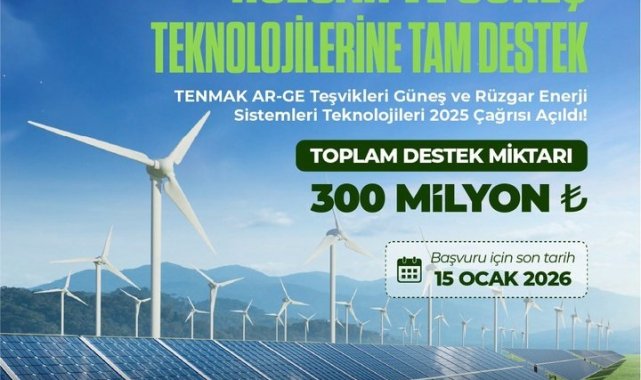 TENMAK'tan güneş ve rüzgar projelerine destek
