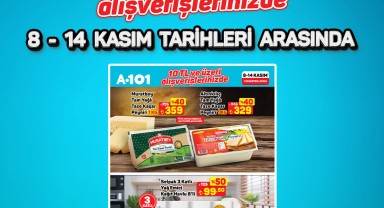 A101'de 8-14 Kasım Haftasında 10 TL Üzeri Alışverişe Özel İndirimler Başladı