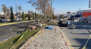 Ağaca çarpan otomobil ikiye bölündü: 2 ölü, 1 yaralı
