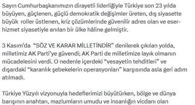 AK Parti'li Çelik: 3 Kasım, demokrasi yolculuğunda siyasi bir milattır