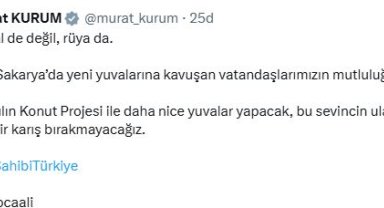 Bakan Kurum'dan sosyal konut paylaşımı