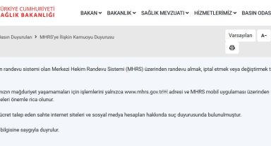 Bakanlıktan 'MHRS' adıyla ücret talep edilen internet siteleri hakkında suç duyurusu