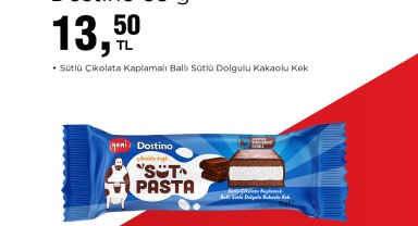 BİM Marketlerde Dostino Süt Pasta Çeşitleri Özel Fiyatlarla Sunuluyor