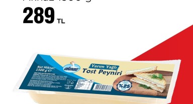 BİM'den Yeni Ürün: Aknaz Yarım Yağlı Toast Peyniri Raflarda