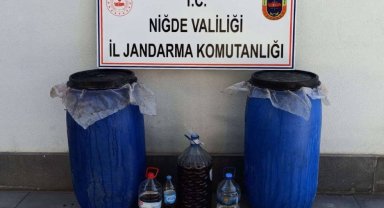 Bor'da 322 litre sahte içki ele geçirildi
