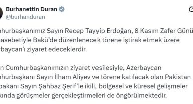Cumhurbaşkanı Erdoğan, Azerbaycan'a gidecek