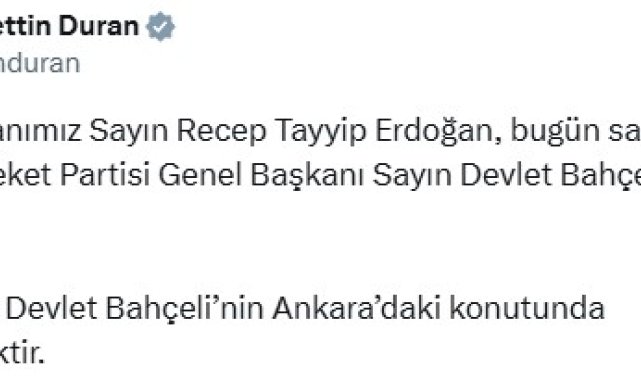 Cumhurbaşkanı Erdoğan, Bahçeli ile görüşecek