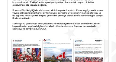 DMM: Kanada'nın, CHP üyeliğini iltica başvurularında kabul gerekçesi olarak değerlendirdiği iddiası dezenformasyon