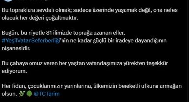 Emine Erdoğan'dan 'Milli Ağaçlandırma Günü' mesajı