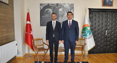 Ermenek Kaymakamı Uğur Muzaffer Çam'dan Belediye Başkanına Ziyaret