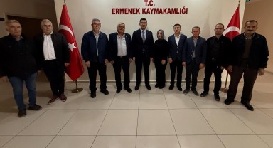 Ermenek Muhtarlarından Kaymakam Uğur Muzaffer Çam'a Makam Ziyareti