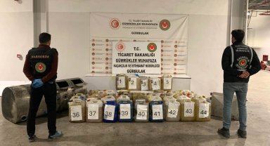 Gürbulak Gümrük Kapısı'nda 721 kilo sıvı metamfetamin ele geçirildi