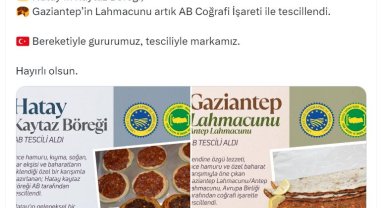 Hatay kaytaz böreği ve Gaziantep lahmacunu, AB tescili aldı