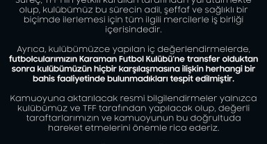 Karaman FK'dan TFF Soruşturmasıyla İlgili Açıklama: 10 Futbolcu Adı Geçti