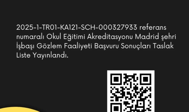 Karaman Okul Eğitimi Akreditasyonu Madrid Başvuru Sonuçları Taslak Listesi Yayınlandı