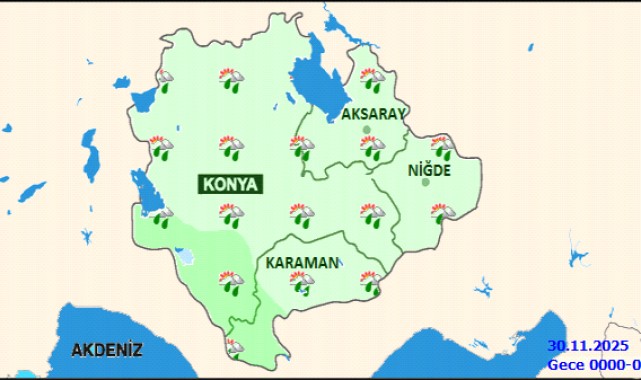 Karaman'da Bugün Sağanak Yağış Bekleniyor, Sıcaklıklar Düşüşte