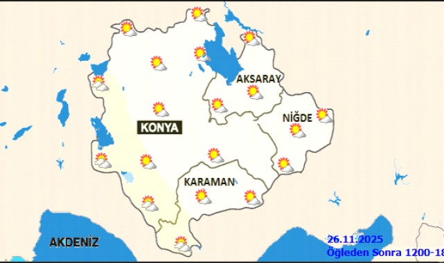Karaman'da Sis ve Parçalı Bulutlu Hava Etkili Olacak