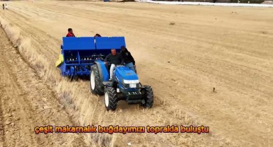 Karaman'da Toprak İşlemesiz Direk Anıza Buğday Ekim Denemesi Yapıldı