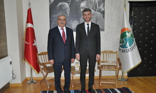 KMÜ Rektörü ve Dekanları Ermenek Belediye Başkanı'nı Ziyaret Etti