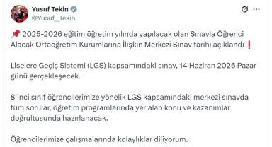 LGS kapsamındaki merkezi sınav 14 Haziran'da yapılacak