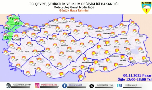 Meteoroloji: Türkiye Genelinde Hava Sıcaklıkları Mevsim Normallerinin Üzerinde Seyredecek