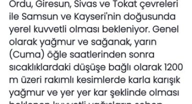 Meteoroloji Uyardı: Karadeniz ve İç Anadolu'da Kuvvetli Yağışlara Dikkat!