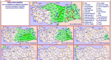 Meteoroloji'den Haftalık Hava Tahmini: Sıcaklıklar Mevsim Normallerinde Seyredecek