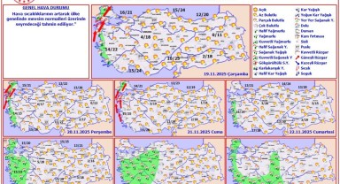 Meteoroloji'den Haftalık Hava Tahmini: Sıcaklıklar Mevsim Normallerinin Üzerinde Seyredecek