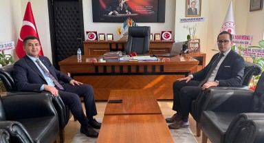 Sarıveliler Kaymakamı Furkan Avcı, Ermenek Kaymakamı Uğur Muzaffer Çam'ı Ziyaret Etti