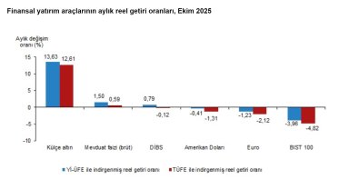 TÜİK: Aylık en yüksek reel getiriyi külçe altın sağladı