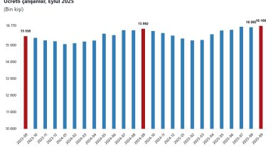 TÜİK: Ücretli çalışan sayısı yıllık yüzde 1,1 arttı