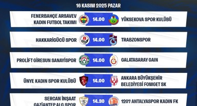 Turkcell Kadın Futbol Süper Ligi 9. Hafta Maç Programı Açıklandı