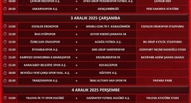 Ziraat Türkiye Kupası 4. Eleme Turu Maç Programı Açıklandı