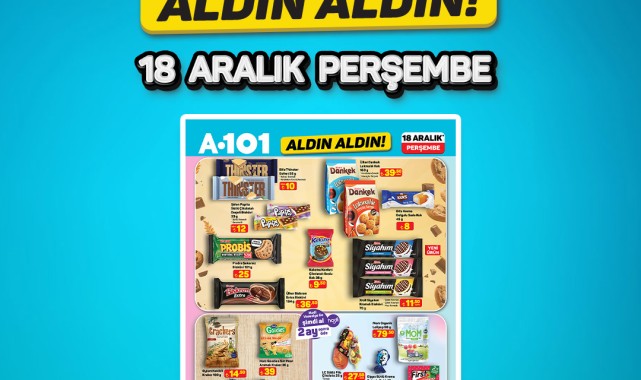 A101'de 18 Aralık'tan İtibaren Geçerli Yeni Aldın Aldın Ürünleri
