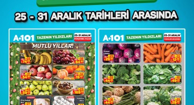 A101'de 25-31 Aralık Haftasının Ucuz Meyve Sebze Fırsatları
