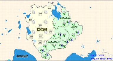 Karaman'da 8 Aralık Pazartesi Hava Durumu: Yağmur ve Yükseklerde Kar Bekleniyor