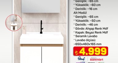 A101 Aldın Aldın Fırsatları 8 Ocak'ta Başlıyor: Banyo Dolabı Çok Uygun